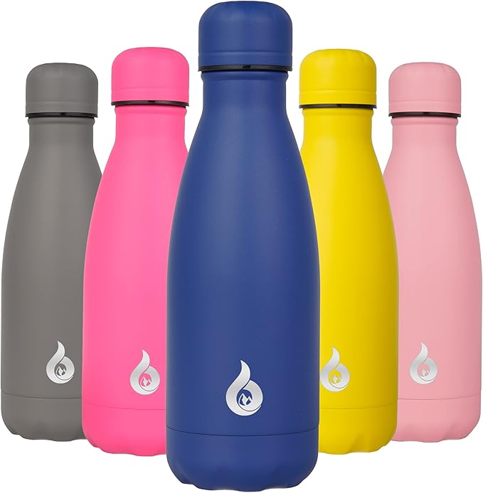 BJPKPK Stainless Steel Water Bottles 12oz Insulated Water Bottle Travel Sports Water Bottles Dishwasher Safe,Blue