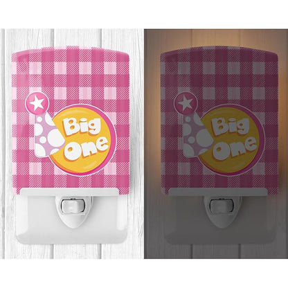 Caroline's Treasures BB6830CNL Girl Big One Ceramic Night Light Compact, UL-Certified, Ideal for Bedroom, Bathroom, Nursery, Hallway, Kitchen, 6x4x3, Multicolor