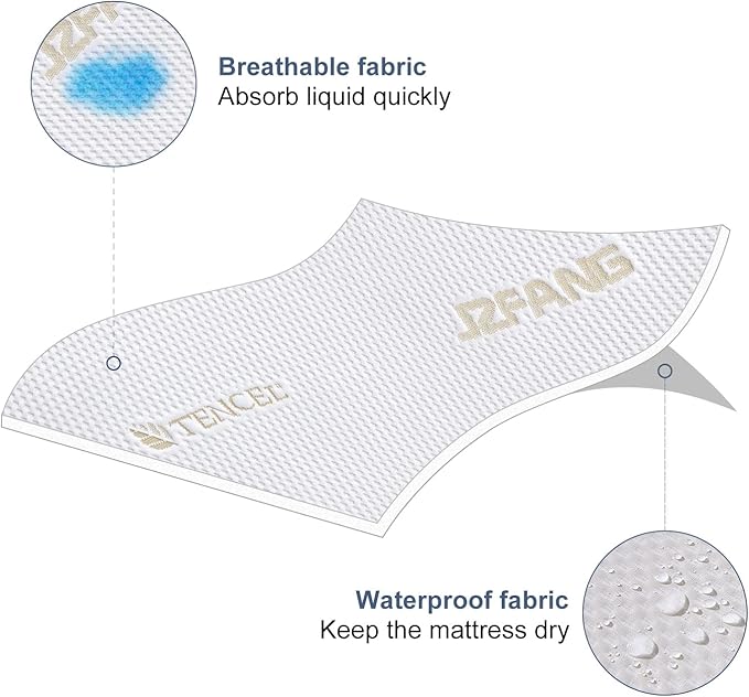 Waterproof Pack and Play Sheets & Noiseless, Ultra-Soft Breathable Mattress Cover for Pack and Plays, Playards and Mini Cribs, Machine Washable and Drying