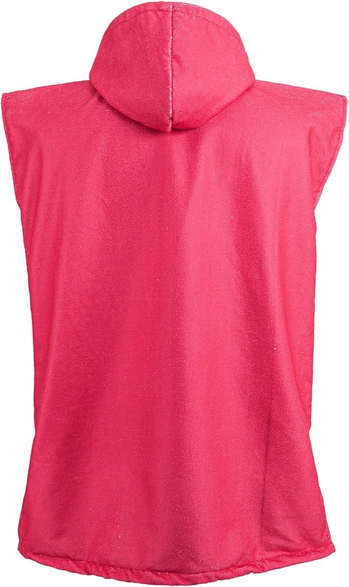 MissShorthair Towel Poncho for Kids, Hooded Beach Towel for Girl&Boy, Surf Poncho Swim Changing Robe Microfiber Bath Towel 2-5 Years Pink Little Sun