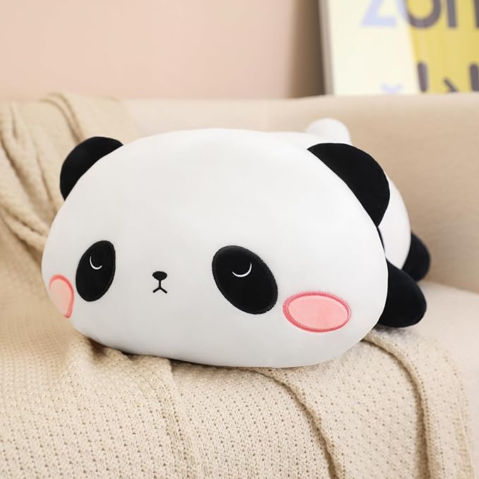 SQEQE Weighted Panda Plush, Weighted Panda Stuffed Animal for Anxiety, Cute Panda Plushies Soft Panda Bear Pillow Toy Gift for Kids Adults 23.6 Inch, 3.1 lbs