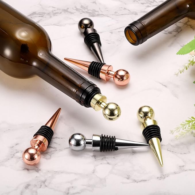 uxcell 3 Pcs Wine Bottle Corks, Vacuum Wine Bottle Stopper, Wine Stopper with Rubber Reusable Wine Corks, Suitable for Standard Bottle, Black