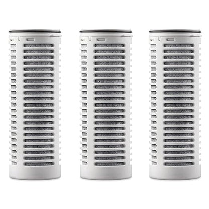 Replacement Filters Compatible with All FACHIOO and Puro® Glass Water Filter Pitcher,Filters 211 Gallons,Carbon Water Filter Removes Lead,Odors,Microplastics, Chlorine,Impurities (Pack of 3)