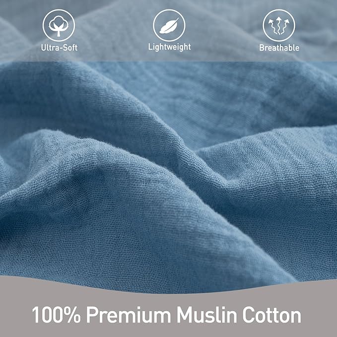 GLLQUEN BABY Muslin Swaddle Blankets, 2-Pack Neutral Receiving Blanket Swaddling for Newborn Boys and Girls, Breathable Swaddle Wrap for Infant, Baby Essentials, Registry & Gift
