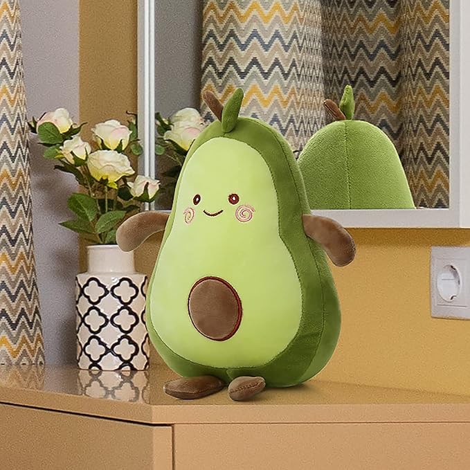 Niuniu Daddy Avocado Stuffed Animal 11.5 inch Plushies Squishy Snuggle Plush Toys Soft Kawaii Food Shaped Plushie Fruit Series Hugging Pillow for Kids/Toddlers/Teen