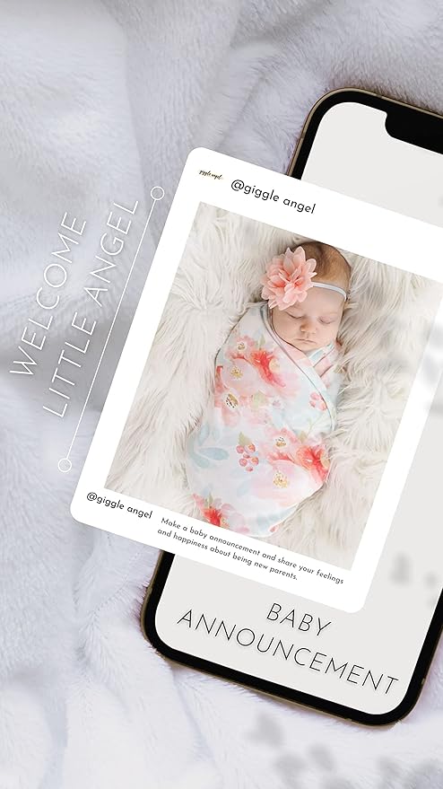 Baby Receiving Blanket Swaddle Blanket Newborn Wrap Swaddle Headband Set -Bloom Flower Pattern