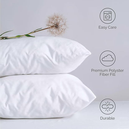 Martex Twin Pack Pillow, Standard, White
