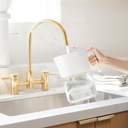 LARQ 8-Cup Water Filter Pitcher for Tap and Drinking Water | Reduces PFAS, Lead, Chlorine, and More | Tested to NSF Standards | BPA/BPS Free | 1-Year Warranty, Granite White