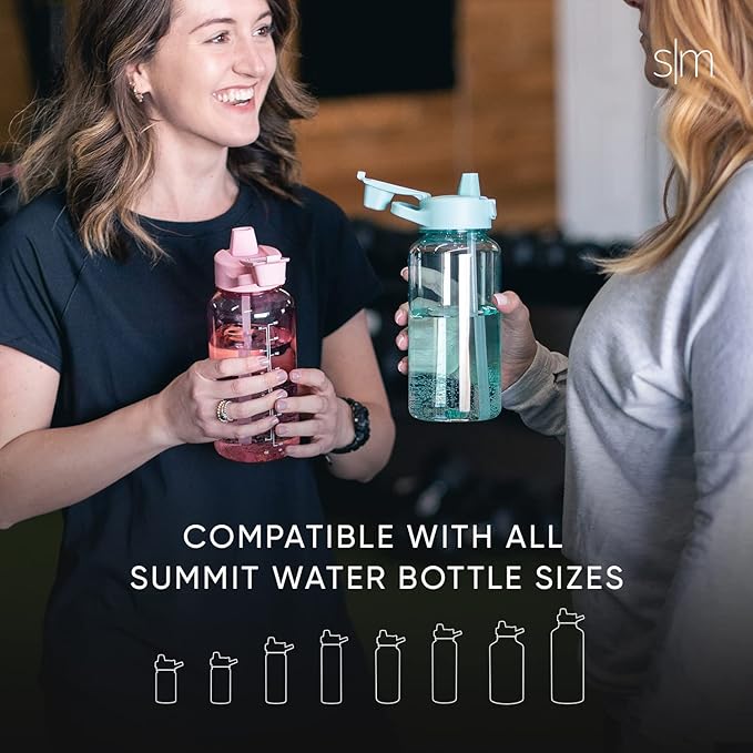 Simple Modern Push Button Chug Lid | Leakproof Replacement Sport Cap| Fits All Summit and Hydro Flask Wide Mouth Water Bottle Sizes | Summit Collection | Midnight Black