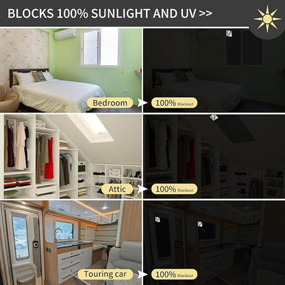 Portable Blackout Shades 100% Blackout Curtains for Bedroom Small Window Curtains No Light Kitchen Windows Insulated for Nursery for Baby Travel Curtain,Black,56" W x 120" L,1 Panel