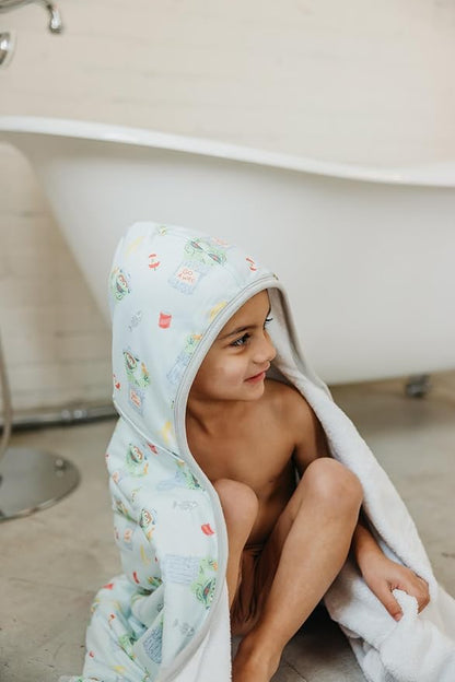 Copper Pearl Hooded Bath Towels Premium Knit/Terry Cloth Toddler Towels with Hood, Pockets, and Cool Designs - Great to Gift and Make Bath Time Fun - Big Kids Hooded Towel, Oscar The Grouch