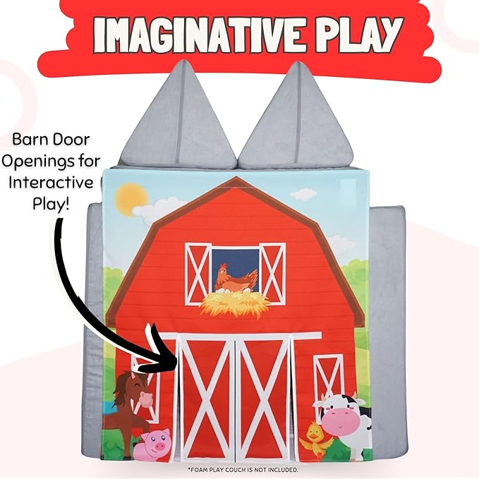 Play Panel for Childrens Foam Sofa Kids Couch (Barn)