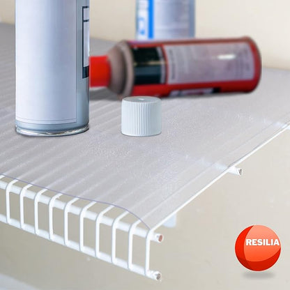 Heavy Duty Vinyl Closet Shelf Liner for Wire Racks or Shelving - for Kitchen Pantry or Cabinet Storage, Clear, 20 Inches x 4 Feet - 4 Pack, Non-Adhesive, Waterproof, Stain-Resistant, Cut-to-Size