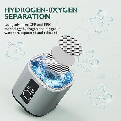 Hydrogen Water Bottle,Hydrogen Water Bottles Generator, Built-in Hydrogen Water Machine Quickly Produces Hydrogen to add to Hydrogen Tanks,Grey