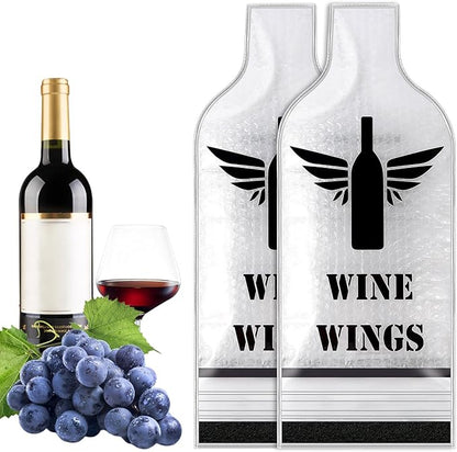 Wine Bags for Travel, 2 Set Reusable Wine Bottle Travel Protector Bags, Airplane Car Cruise,Double Layer Leak Proof, wine bottle travel protector bags, Travel Wine Bags for Suitcase Luggage