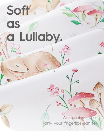 Crib Sheets Netural for Girls Boys, Premium Soft Crib Mattress Fitted Sheet, Ultra Breathable Baby Sheets, Super Stretchy Baby Bed Sheets 28x52x9 Extra Deep Pocket