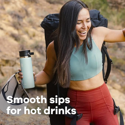 Hydro Flask Stainless Steel Wide Mouth Bottle with Flex Sip Lid and Double-Wall Vacuum Insulation for Coffee, Tea and Drinks