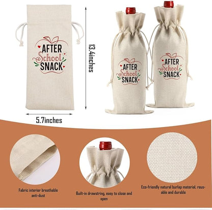 Teacher Appreciation Gifts for Women Men Teacher Thank You Gifts from Student Teacher Retirement Gifts Christmas Gifts Birthday Gifts for Teachers End of the Year Teacher Gifts Teacher Gifts Wine Bag