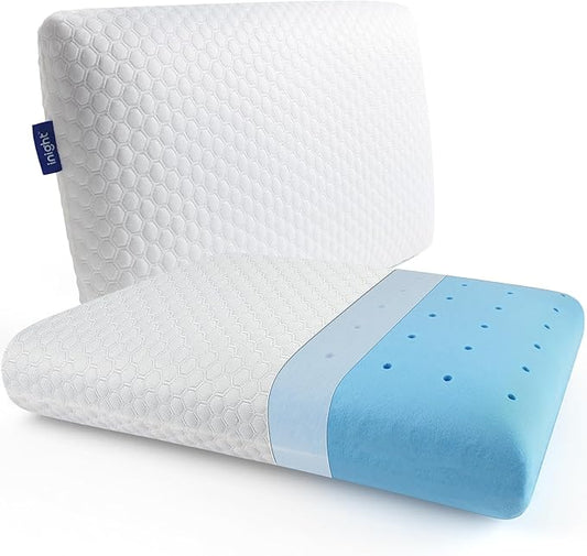 inight Memory Foam Pillows, Standard Pillows Set of 2, Foam Pillows for Sleeping, Bed Pillows for Back Sleeper & Side Sleeper Pillow, Memory Foam Pillows 2 Pack, Oeko-TEX & CertiPUR-US Certified