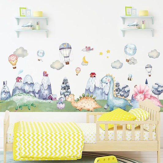 Boho Dinosaur Wall Decals Dino Palm Tree Wall Stickers Dinosaur Room Decor for Boys Kids Adult Bedroom Living Room Nursery Classroom Bathroom Home Decoration (Dinosaur-4)