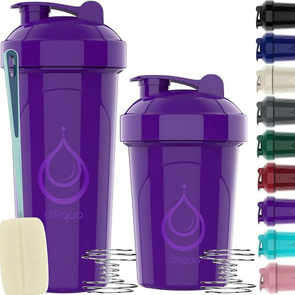 '-2 PACK- 28 oz & 20 oz Shaker Bottles for Protein Mixes | BPA-Free & Dishwasher Safe |small protein shaker bottle | Shaker Cups for protein shakes | Blender Shaker Bottle Pack