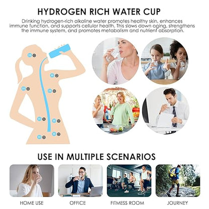Hydrogen Water Bottle - Hydrogen Water Bottle Generator - Ion Bottle Hydrogen Water Ionizer - Water Hydrogenator - 5 Minutes Rapid Electrolysis Hydrobottle, Suitable for Traveling, Exercise, Gifting.