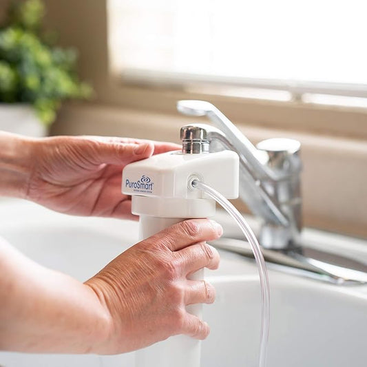 High Flow RO System Home Water Treatment System | Compact RO System Mounts Directly onto Faucet | Great for Apartments & Rentals | Applied Membranes PSFM50 (Faucet Mount RO System)…