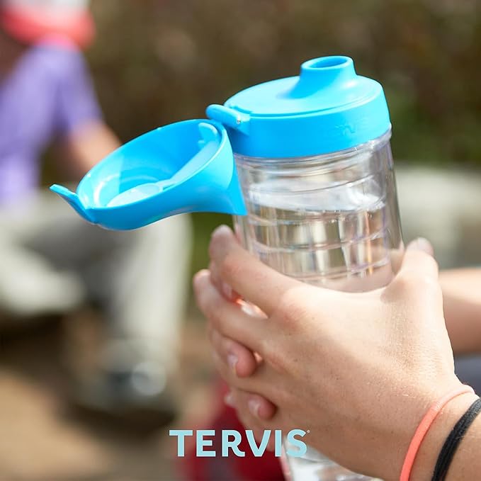 Tervis Softball - All Over Made in USA Double Walled Insulated Tumbler Travel Cup Keeps Drinks Cold & Hot, 24oz Water Bottle - Gray Lid, Classic