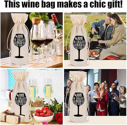 Funny Wine Quotes Wine Bag Wine Tasting Party Supplies for Wine Lovers Women Men Abuela Groom Friend Christmas Birthday Wedding Bachelorrette Party Wine Bags