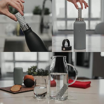 GOFILTR Alkaline Water Infuser (Original 2 Pack) 9.5 pH + Electrolytes for Any Water Bottle/Small Pitcher, 750 Refills / 3 Months, 2 Ionized Mineral Water Infusers