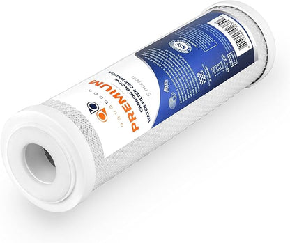 Aquaboon 5 Micron Water Filter 10 x 2.5 - Premium Carbon Block Water Filter - Carbon Water Filter Cartridges - Whole House Water Filter Cartridge Replacement Compatible with FXWTC, WFPFC8002, 25 Pack