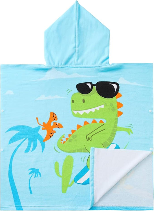 NovForth Kids Beach Towel for Boys Girls, Mermaid Hooded Bath Towel Wrap, Toddler Pool Towel with Hood