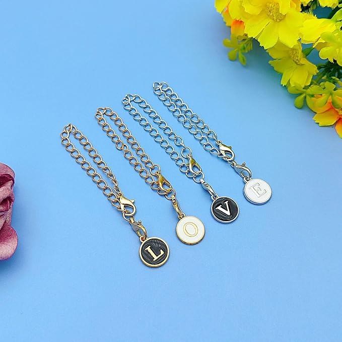 6PCS Letter Charm Accessories for Stanley Cup, Name ID Letter Handle Charm for Stanley Handle Identification Letter Pendant Handle Decoration for Stanley Tumbler Charms (Letter O)
