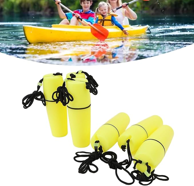 Luqeeg Kayak Container Bottle, Waterproof Container Bottle Dry Canister Container Bottle with Hook Rope Kayak Sealed Bottle for Diving Snorkeling Surfing Kayaking Boating (Yellow)