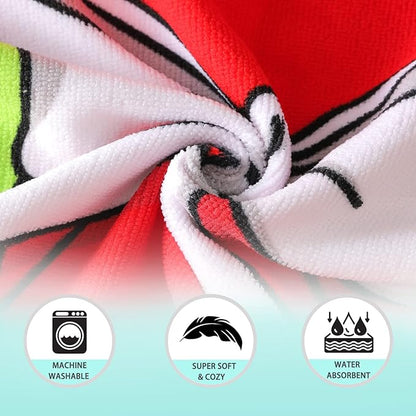 NovForth Kids Beach Towel for Boys Girls, Hooded Bath Towel Wrap, Toddler Pool Towel with Hood