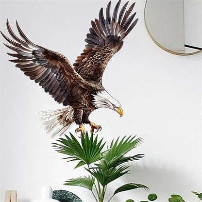 Watercolor Style Eagle Wall Decal Animals Wall Sticker Safari Wall Decor for Nursery Kid'sroom School Classroom Livingroom Bedroom Bathroom Decoration (Watercolor Style Eagle 3)