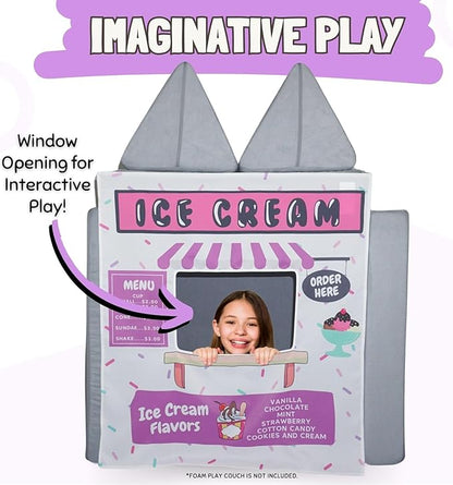 Play Panel for Childrens Foam Sofa Kids Couch (Ice Cream Store)