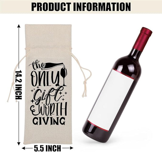 Funny Wine Quotes Wine Bag Wine Tasting Party Supplies for Wine Lovers Women Men Coworker Groom Friend Christmas Birthday Wedding Bachelorrette Party Wine Bags