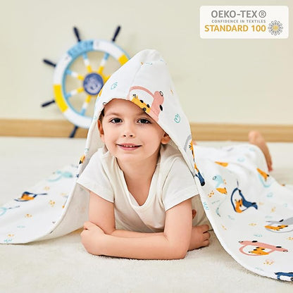 Kids Bath Hooded Towels, Kids Beach Towel for Boys Girls Super Soft and Absorbent, Beach | Pool | Bath | Swim Towels for Baby Kids Ages 0-8, 30X50 in, Giraffe