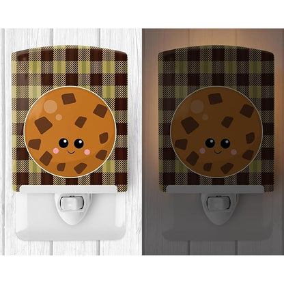 Caroline's Treasures BB7046CNL Cookie Face Ceramic Night Light Compact, UL-Certified, Ideal for Bedroom, Bathroom, Nursery, Hallway, Kitchen, 6x4x3, Multicolor