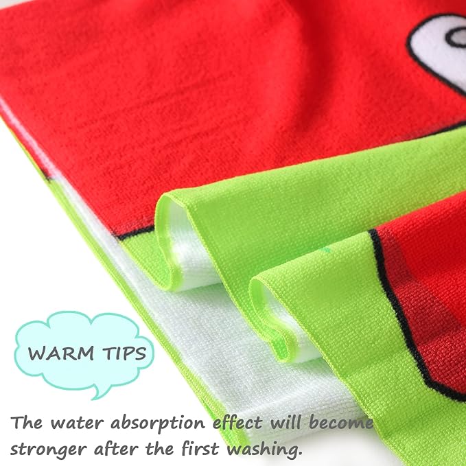 NovForth Kids Beach Towel for Boys Girls, Hooded Bath Towel Wrap, Toddler Pool Towel with Hood