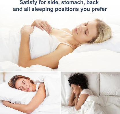 CozyLux Pillows King Size Set of 2, Hotel Quality Bed Pillows for Sleeping 2 Pack, Cooling Pillows for Side Back and Stomach Sleepers, Down Alternative Luxury Soft Supportive Fluffy Pillows (19x34)