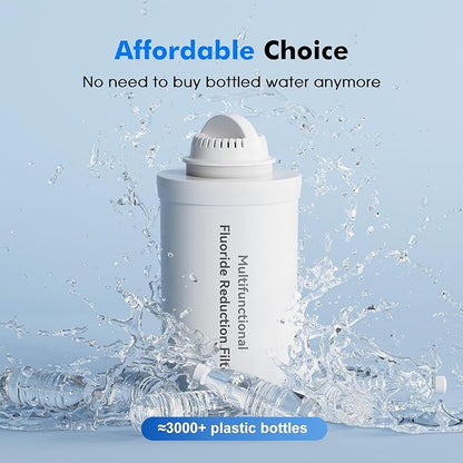 Purewell 2 Pack K8006 Multifunctional Fluoride Water Filter Elements, Replacement Filters for Purewell Upgraded PW-FH/PW-FH-CF/PW-FH-FT Gravity Water Filter System