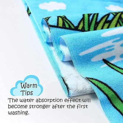 NovForth Kids Beach Towel for Boys Girls, Alligator Hooded Bath Towel Wrap, Toddler Pool Towel with Hood