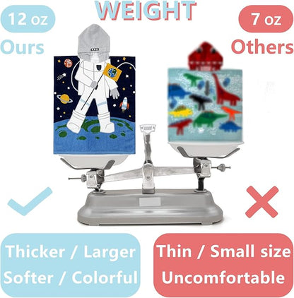 Kids Hooded Beach Bath Towel, Baby Surf Poncho Toddlers Soft Real Cotton Wrap Hooded Towels for Kids Boy Girl