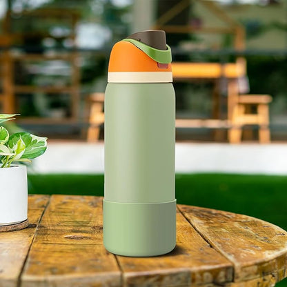 2PCS Silicone Water Bottle Boot for Owala 24oz 32oz 40oz, Anti-Slip Protective Sleeve Bottom Bumper Protector for FreeSip, Twist, and Flip Stainless Steel Water Bottles
