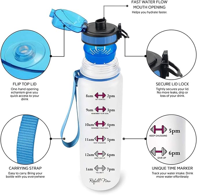 Winnie Pooh 32 Oz Water Track Bottle, Sometimes The Littlest Things Water Bottle With Time Marker, Pooh Bear Motivational Insulated Water Bottle, Gifts For Family Friend