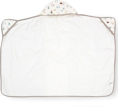 Little Unicorn Cotton Muslin & Terry Hooded Towel, Larger Size 1-6 Years (Animal Crowd)