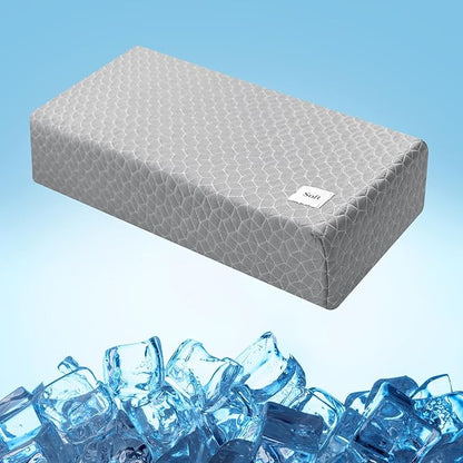 HARBOREST Cooling Cube Pillow - Side Sleeper Pillow for Neck and Shoulder Pain, Memory Foam Pillow Cube Pro with Adjustable Firmness,24"x12"x6", Grey