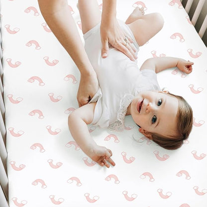 2-Pack Crib Sheets for Boys,Girls - Viscose Derived from Bamboo Fitted Crib Sheet, Organic Baby Crib Sheets, Crib Mattress Sheet,Toddler Bed Sheets,Baby Sheets for Crib Fitted Sheets(Dreamland)